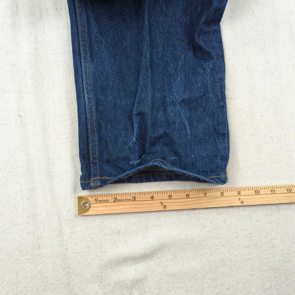 Levis 501 Jeans  Mens 38x32 Blue Button Fly Western Faded Classic American Hem